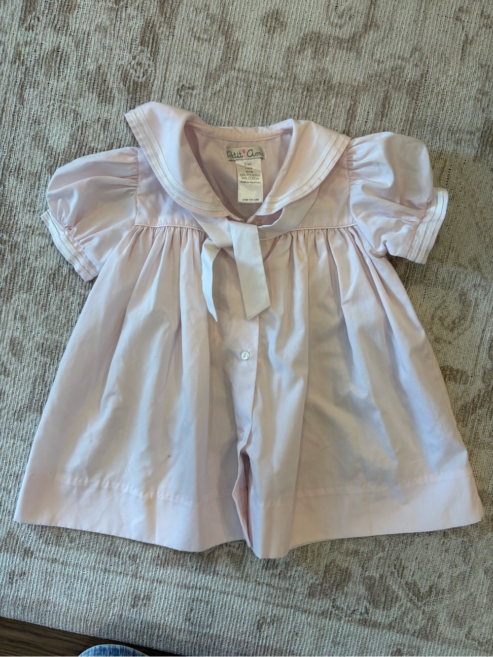 Petit Ami Light Pink Sailor Collar Dressy Top